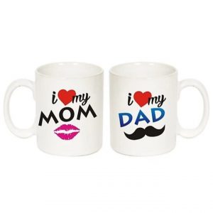 I Love My Mom & I Love My Dad (Combo Mug)