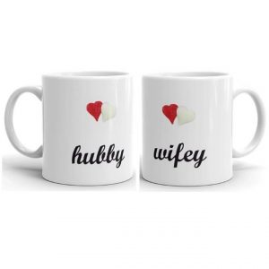 Hubby and Wifey Coffee Mugs (Set of 2)