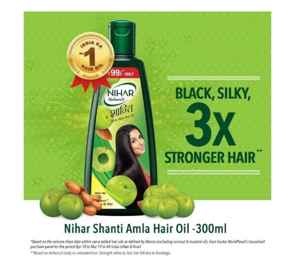 Nihar Naturals Shanti Amla Badam Hair Oil, 300 ml