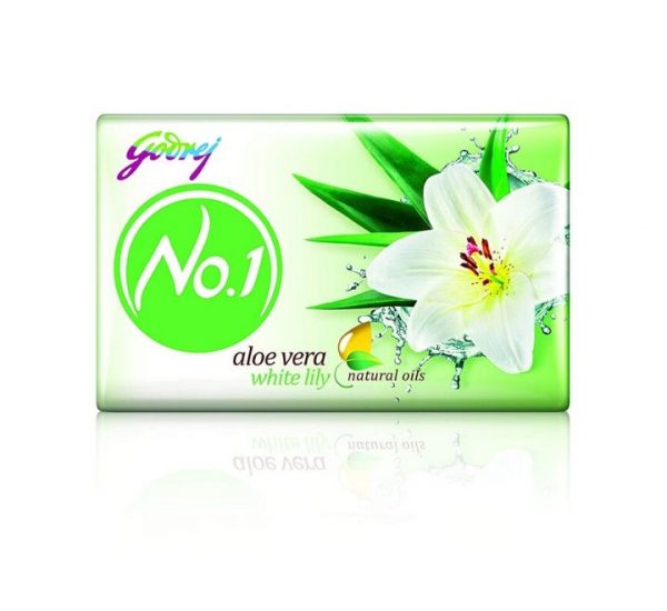 Godrej No.1 Bathing Soap – Aloe Vera & White Lily, 100g (Pack of 4)
