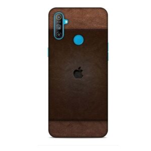 Apple Logo Leather Print Back Cover