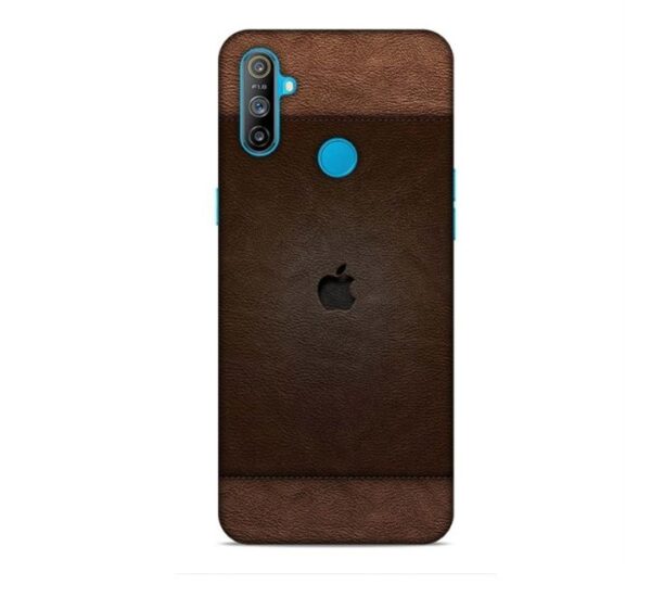 Apple Logo Leather Print Back Cover