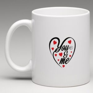 Craftgenics You & Me with Stylish Hearts Coffee Mug