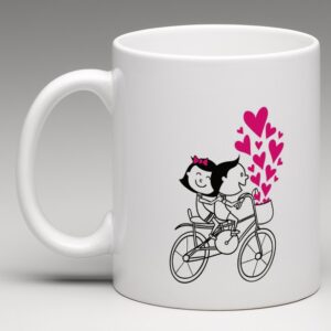 Craftgenics Romantic Couple on Cycle Coffee Mug
