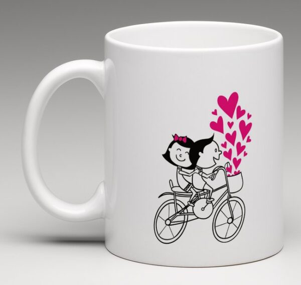 Craftgenics Romantic Couple on Cycle Coffee Mug