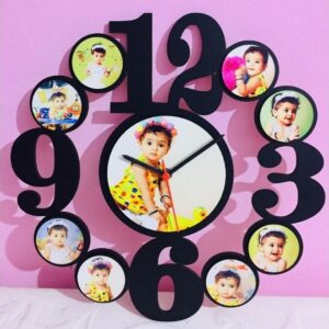 Customized Numbered MDF Photo Wall Clock