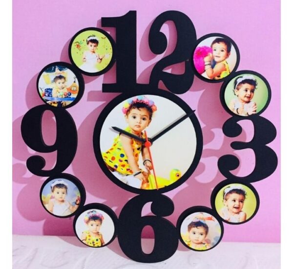Customized Numbered MDF Photo Wall Clock