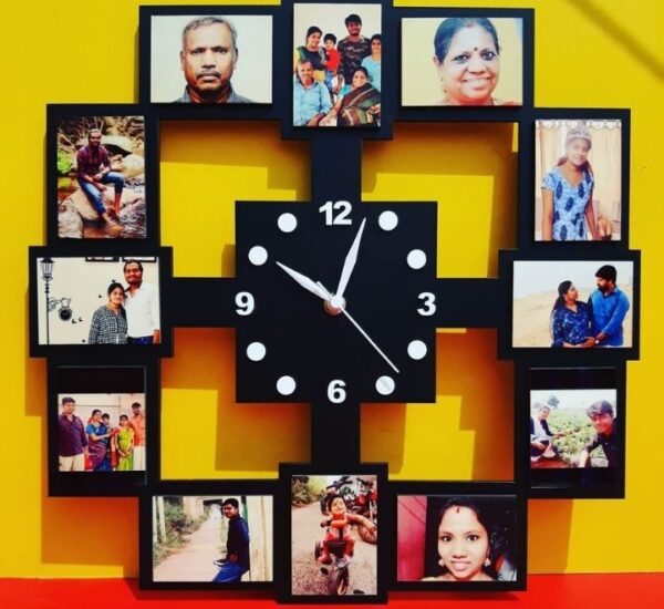 Personalised MDF Photo Wall Clock