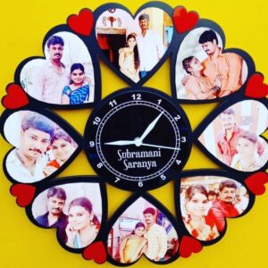 Personalized MDF Photo Wall Clock