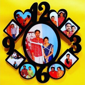 Personalized MDF Wall Clock For Couple