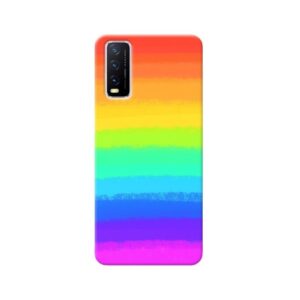 GEMS Rainbow Pattern Design 2 Back Cover for Vivo Y12s