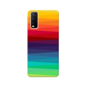 GEMS Rainbow Pattern Design 3 Back Cover for Vivo Y12s