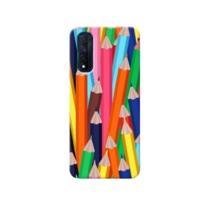 GEMS Multicolor Pencils Pattern Back Cover for Realme Narzo 30 4G