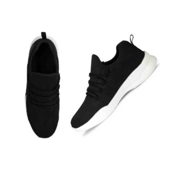 Black Lace Up Sneakers Shoes For Men – CyberKart