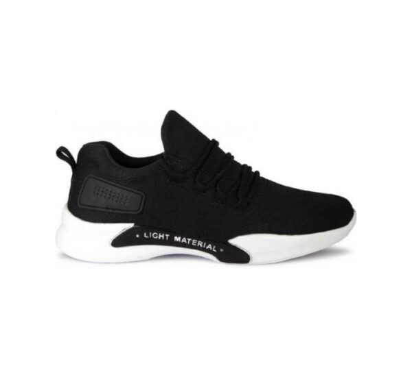 Black Lace Up Sneakers Shoes For Men