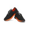 Black Orange Lace Up Sport Shoes For Men