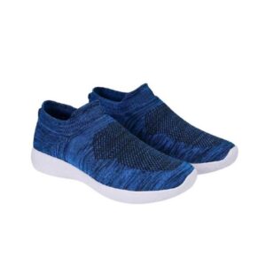 Blue Slip On Running Socks Shoes For Men