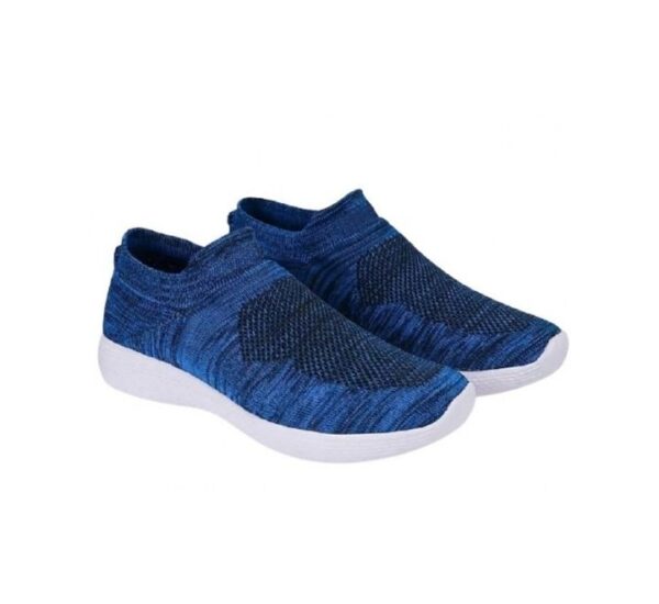 Blue Slip On Running Socks Shoes For Men