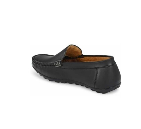 Faux Leather Look Casual Slip On Formal Black Loafer Shoes for Men