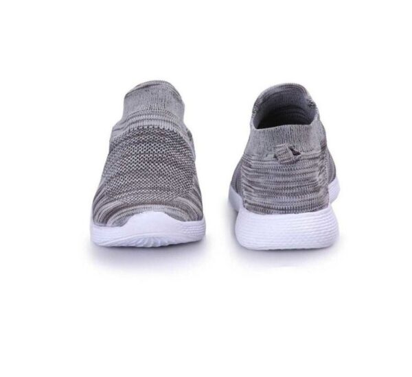 Grey Slip On Running Socks Shoes For Men