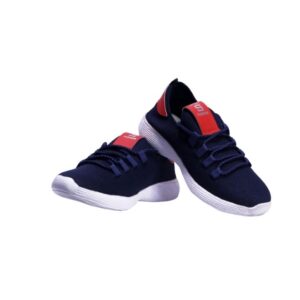 Navy Blue Lace up Running Shoes for Men