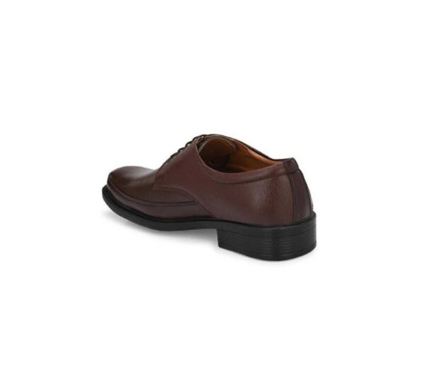 Synthetic Leather Dark Brown Formal Shoes for Men